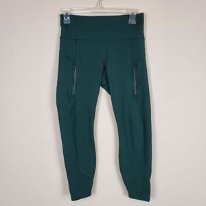 Athleta Green Cropped Leggings Size Small